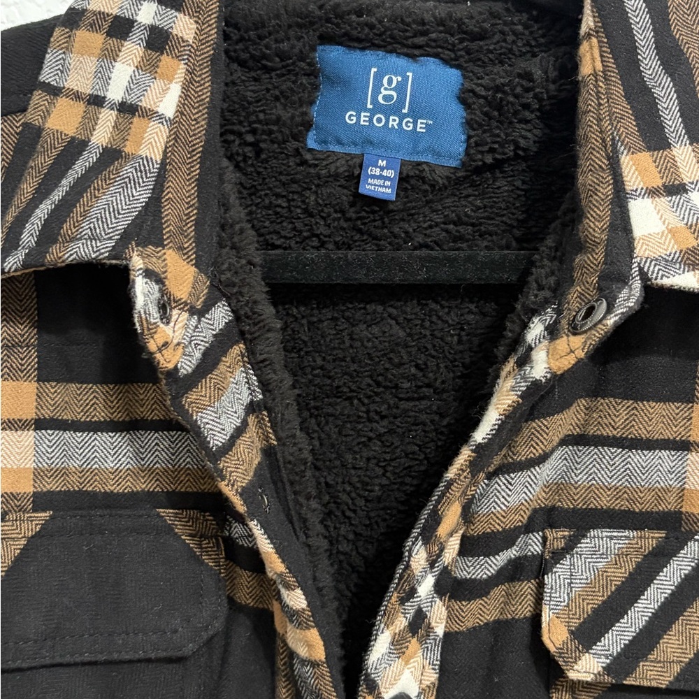 George‎ Black and Tan Plaid Shirt - Picture 2 of 4